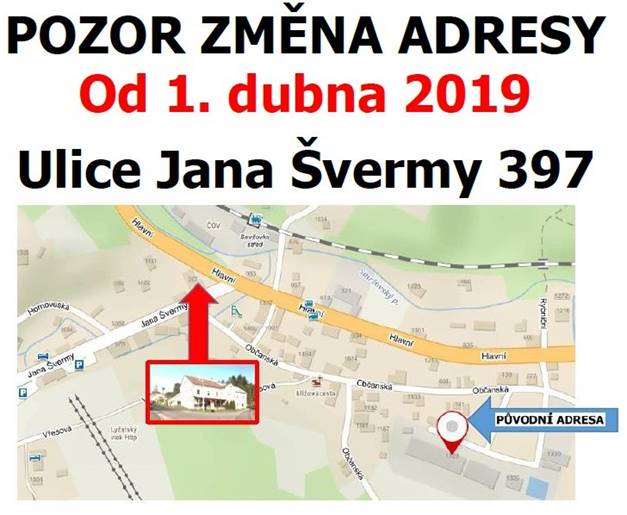 Změna adresy Změna adresy