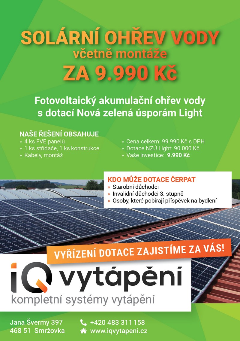 Solární ohřev vody - dotace